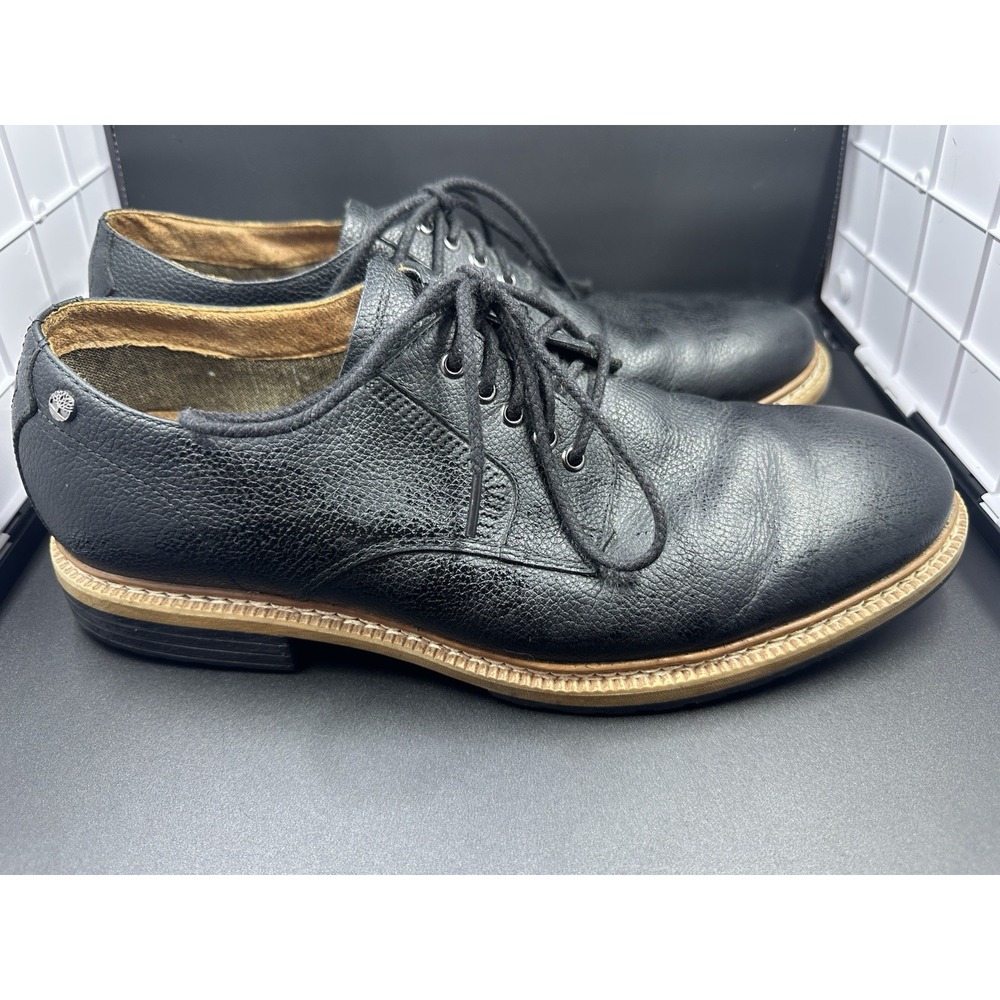 Timberland Mens Black Leather Waterproof Oxford Dress Shoes Lace Up Size 9.5 410